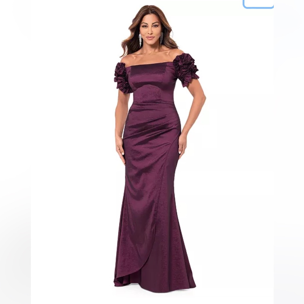 Elegant Burgundy Evening Gown